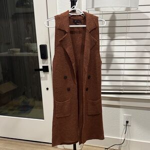 Love Tree Brown Sleeveless Sweater Vest